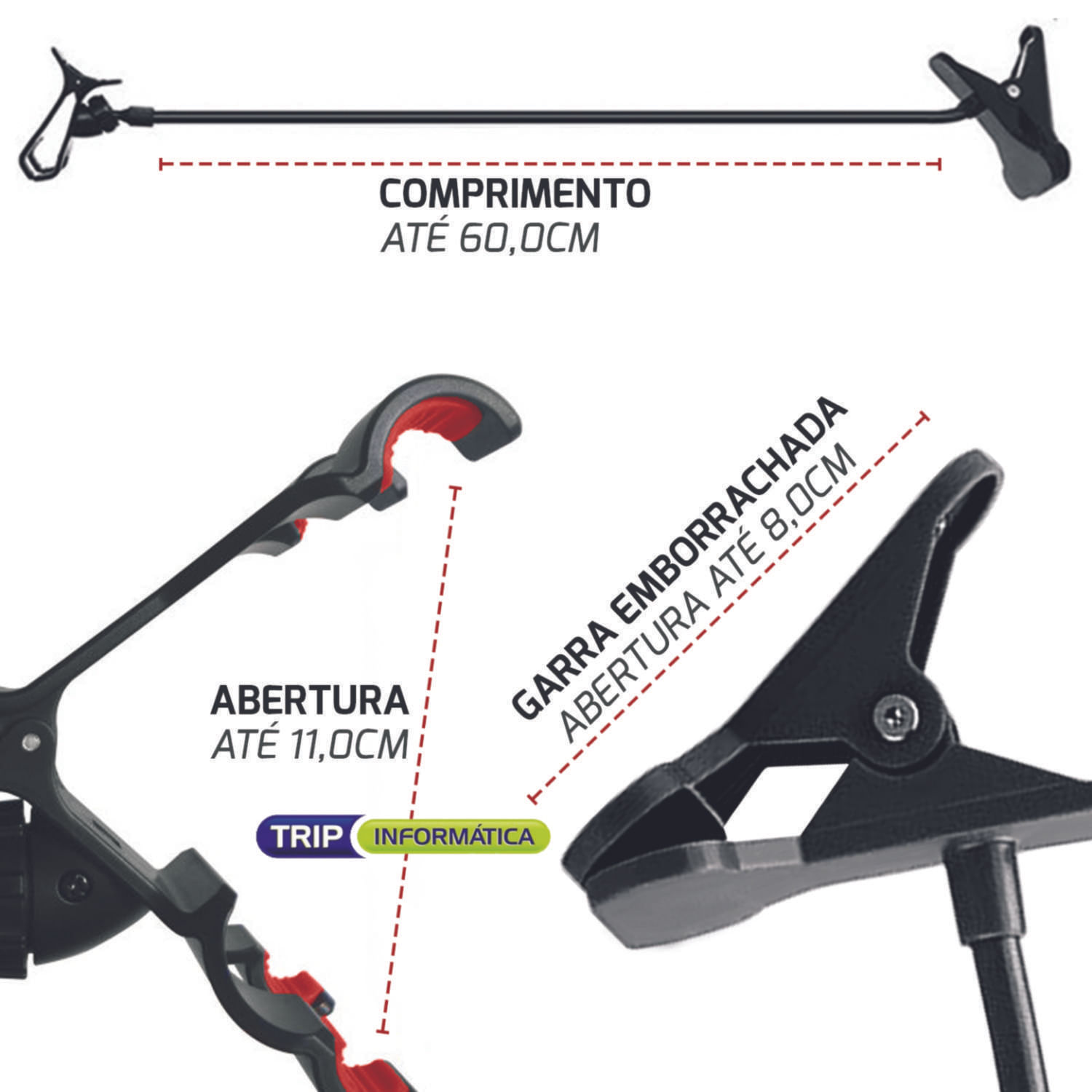 Miniatura Suporte Celular Profissional Clip De Mesa
