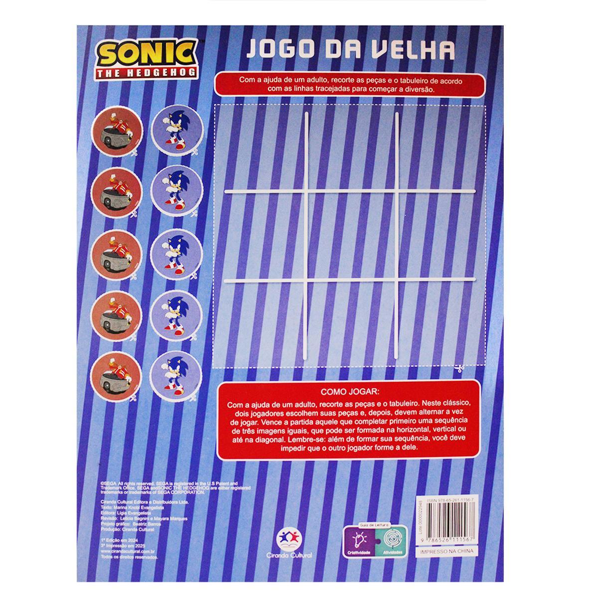 Miniatura Mega Kit Sonic Para Ler Colorir E Brincar Infantil Com Jogo