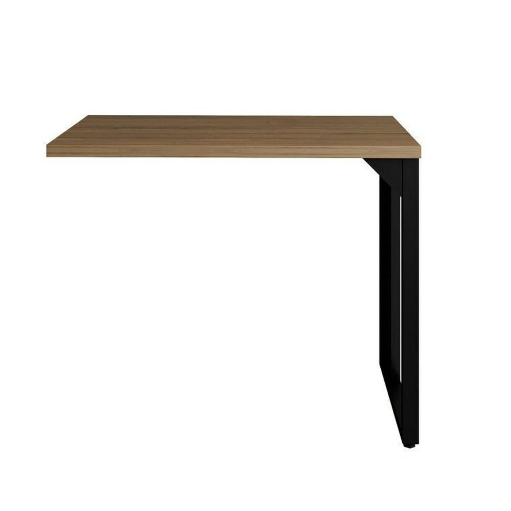 Mesa para Escritório Diretor em L 120x150cm Marrom/Preto