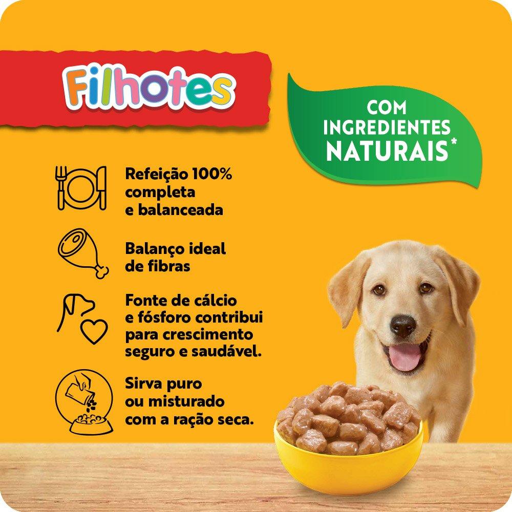 Kit Ração Úmida Pedigree Sachê Frango ao Molho para Cães Filhotes - 36 Unidades