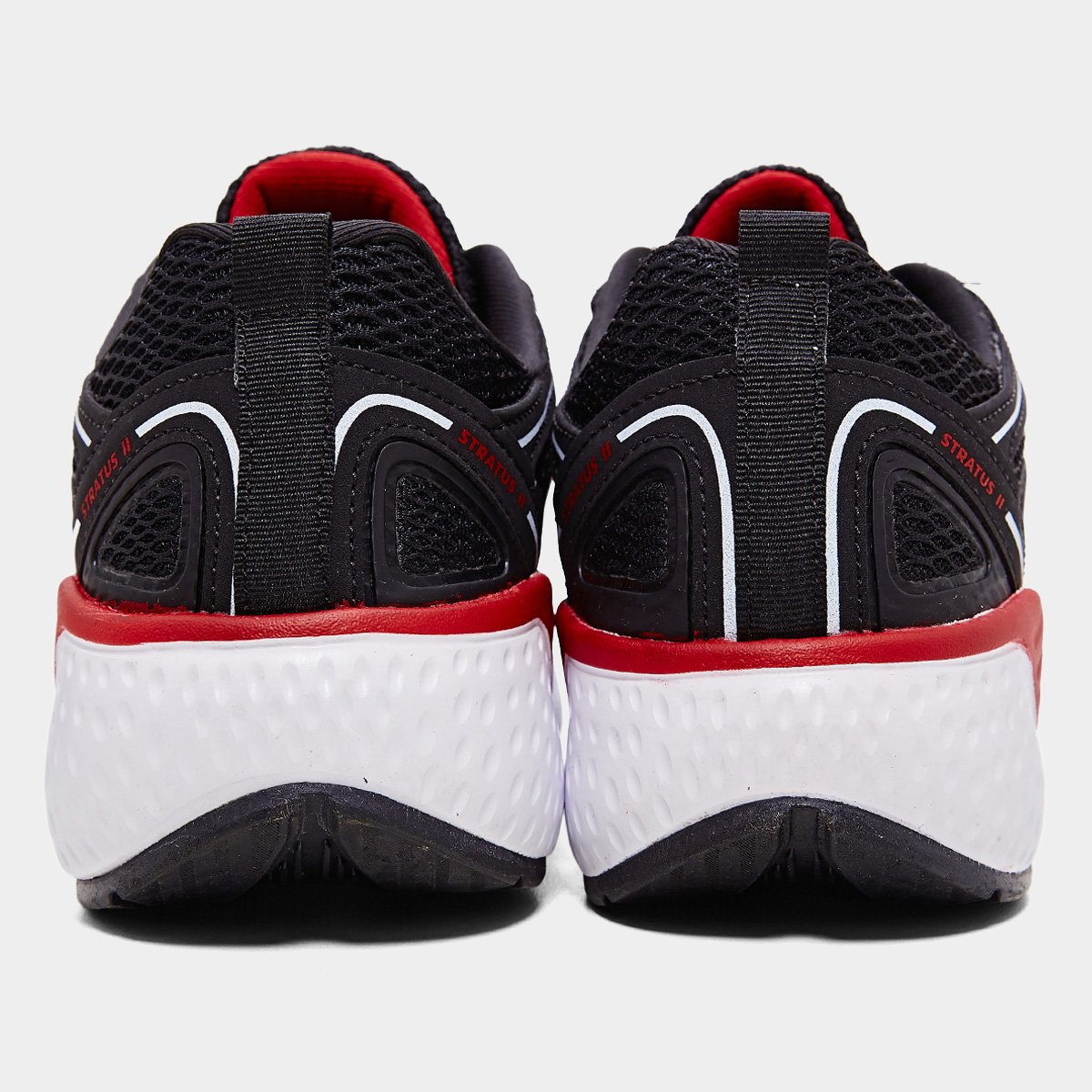 Miniatura Tênis Diadora Stratus II Preto+Vermelho - 39