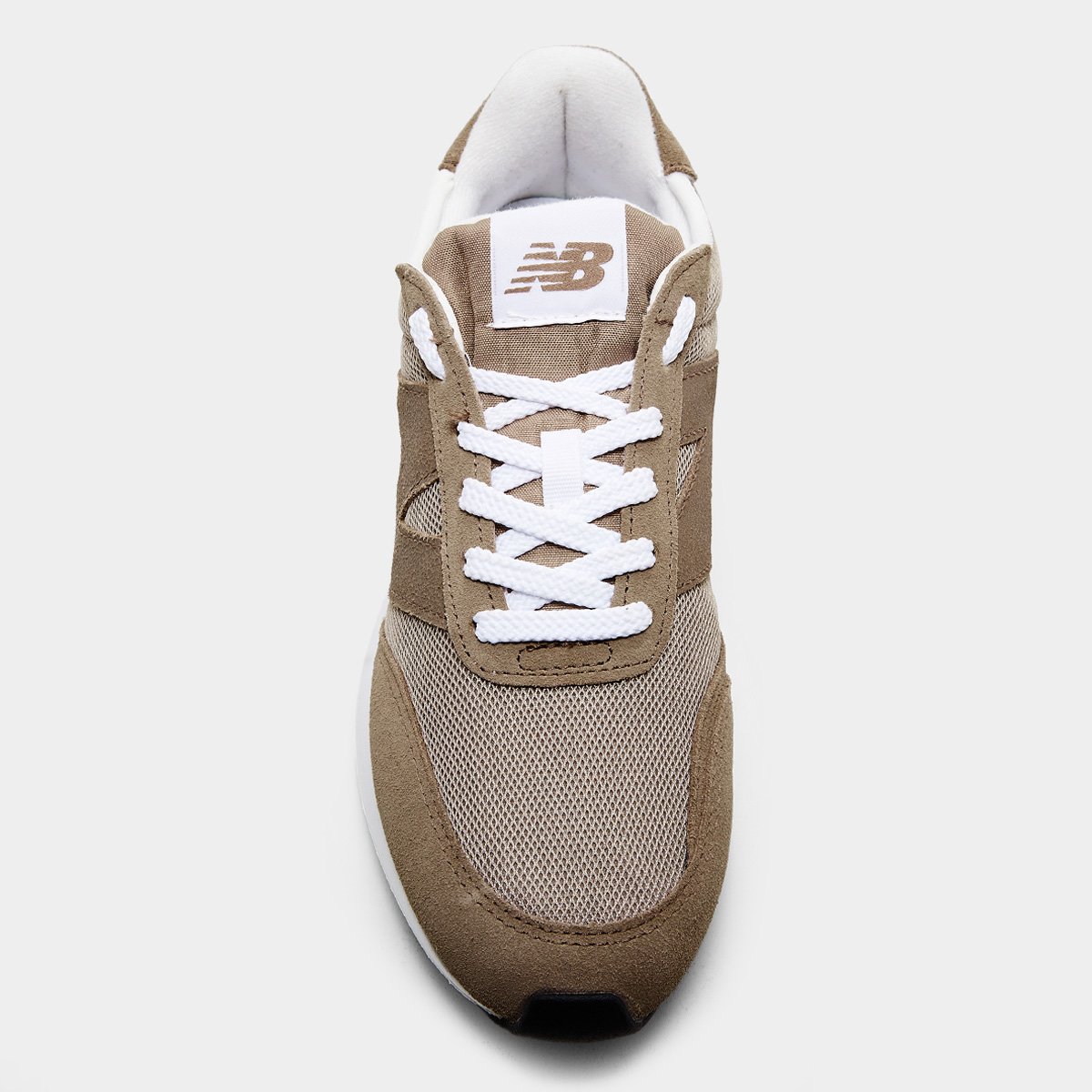 Miniatura Tênis New Balance 370v1 Unissex Marrom Claro+Branco - 38