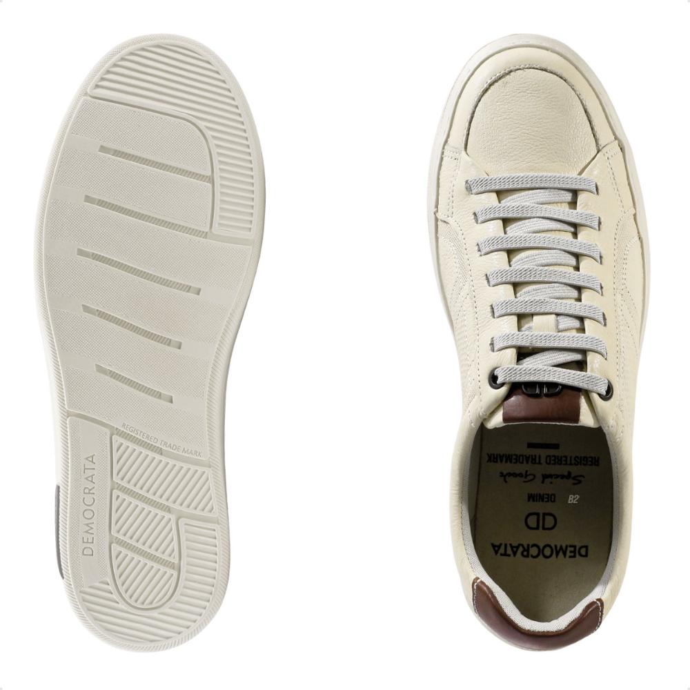 Sapatênis Democrata Denim Luke Masculino Bege / Marrom - 37