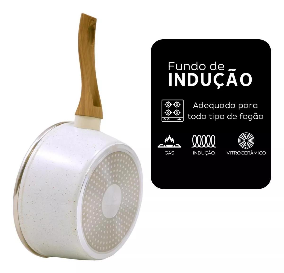 Miniatura Jogo De Panela Mármol Cerâmica 6 Peças Indução Mimo Style
