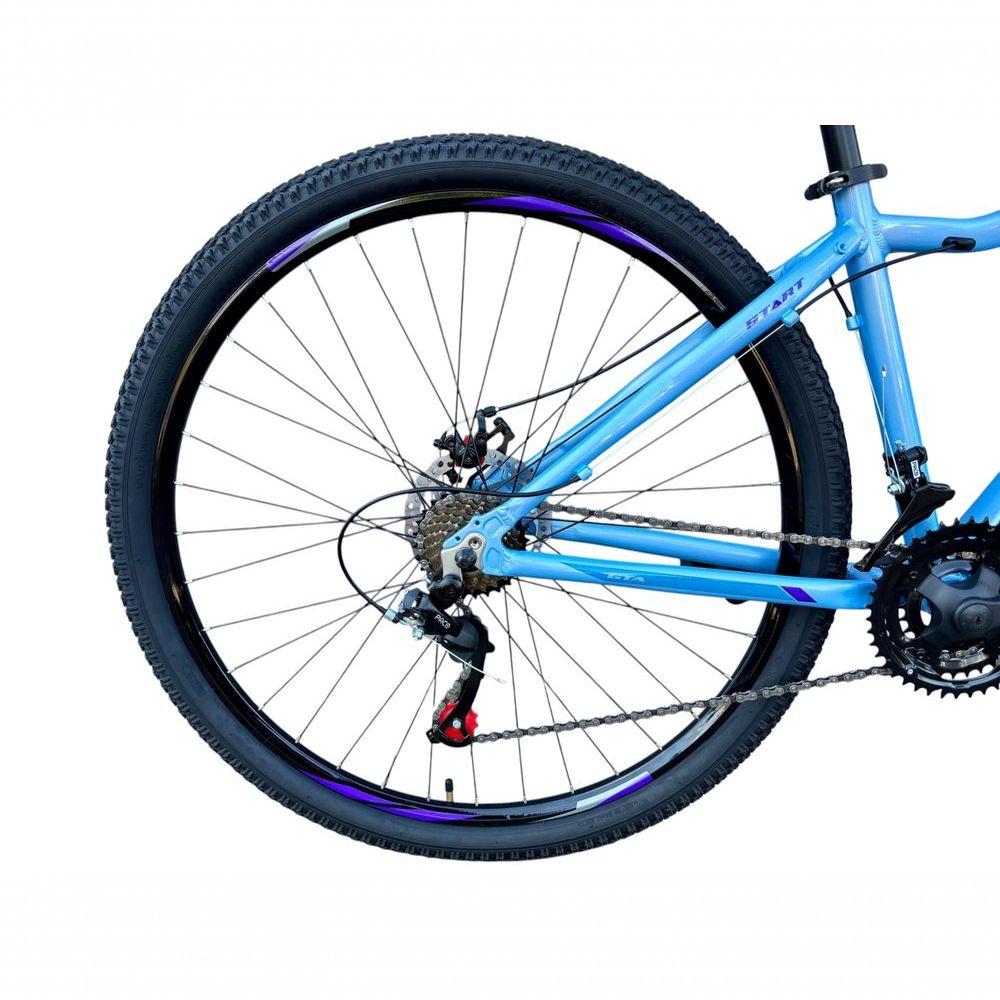 Miniatura Bicicleta Aro 29 Gta Start Feminina Mtb Aluminio 21v Freio A Disco Hidraulico Garfo Suspensão - Azul/roxo Tam.15