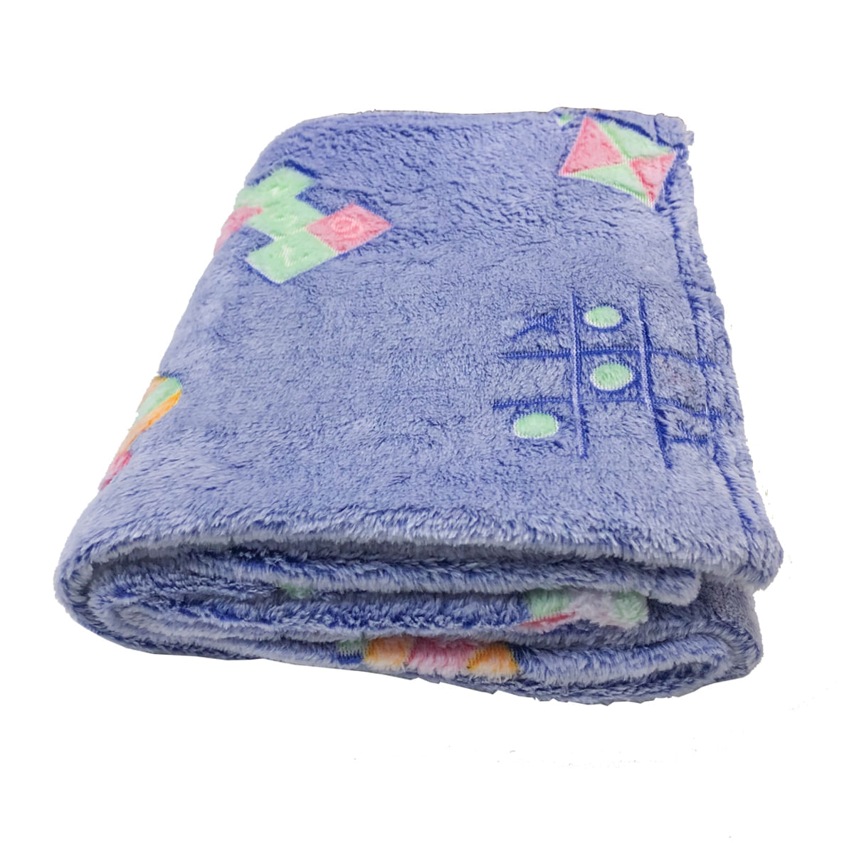 Miniatura Manta Cobertor Para Bebê Tecido Antialérgico - Hannys Baby Azul