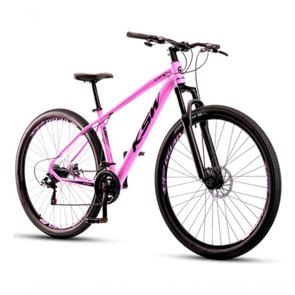 Miniatura Bicicleta Aro 29 Ksw 27 Velocidades Alumínio Freio Disco Mtb Rosa 15