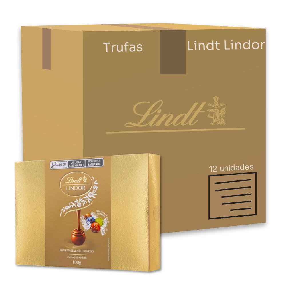 Miniatura Bombons Chocolate Lindt Lindor Kit 12 Caixas Presente 100G