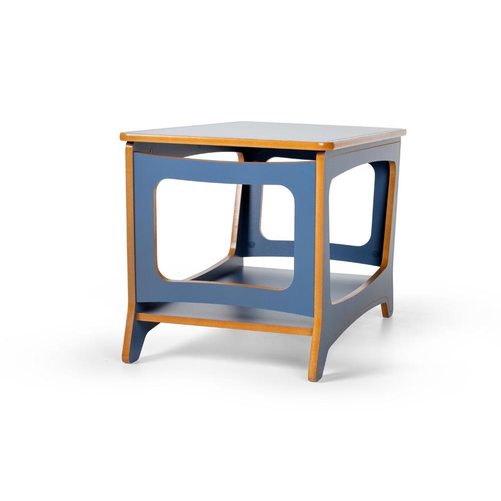 Miniatura Sapateira para Quarto 80cm Chad 100% Mdf Azul
