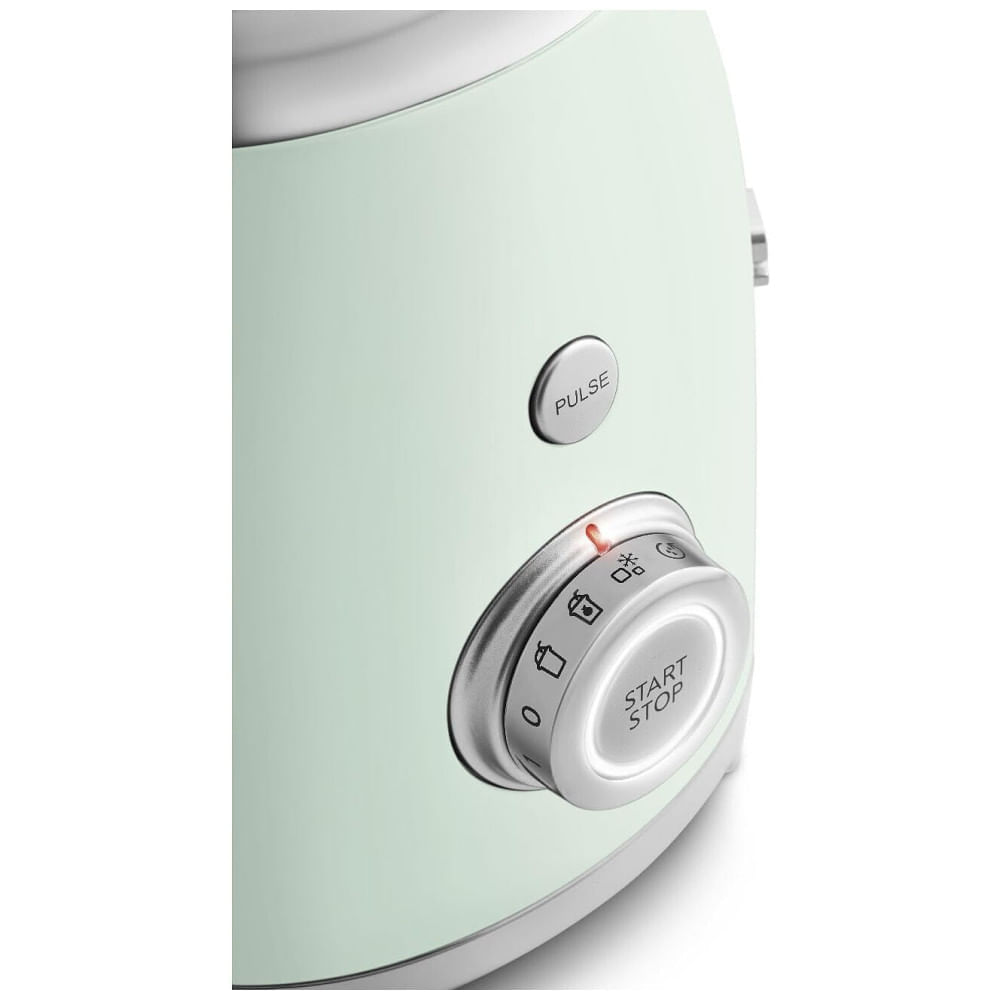 Miniatura Liquidificador Smeg BLF03 Estilo Retrô 600W com Jarra de 1,5L sem BPA, 3 Velocidades, Função Pulsar, Triturar Gelo e Smoothie, Design Inspirado nos