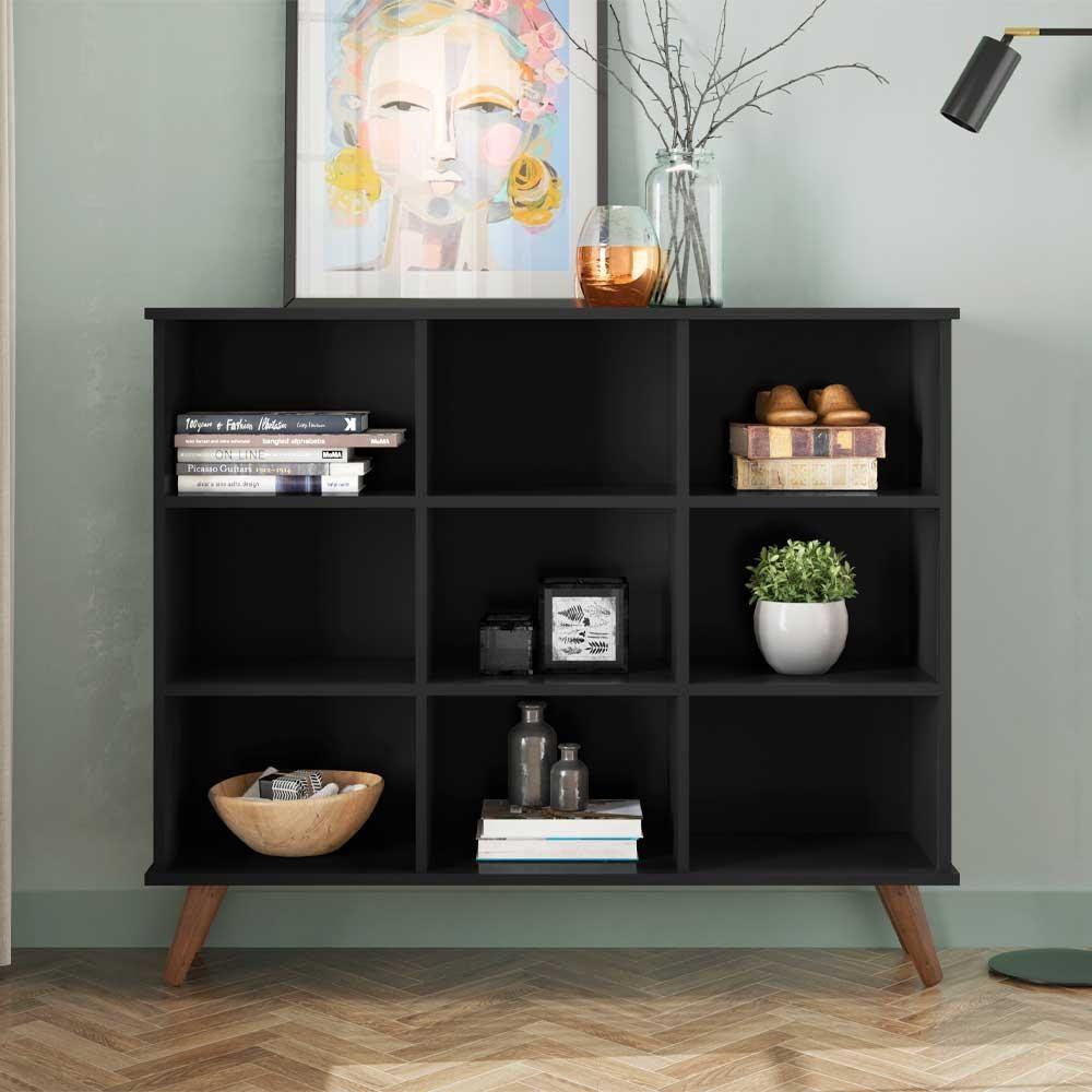 Miniatura Nicho Organizador Retrô Preto Qmovi