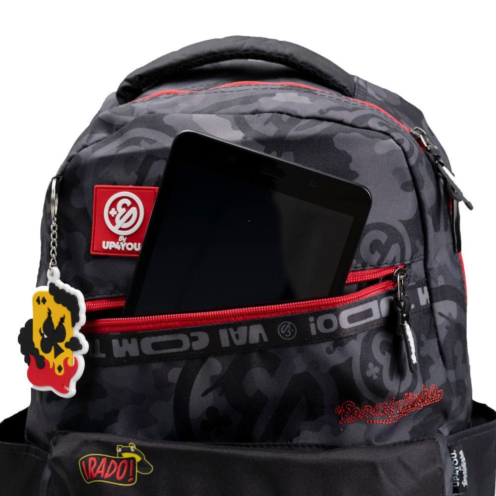 Mochila Escolar Masculina Infantil Enaldinho Preta Preto