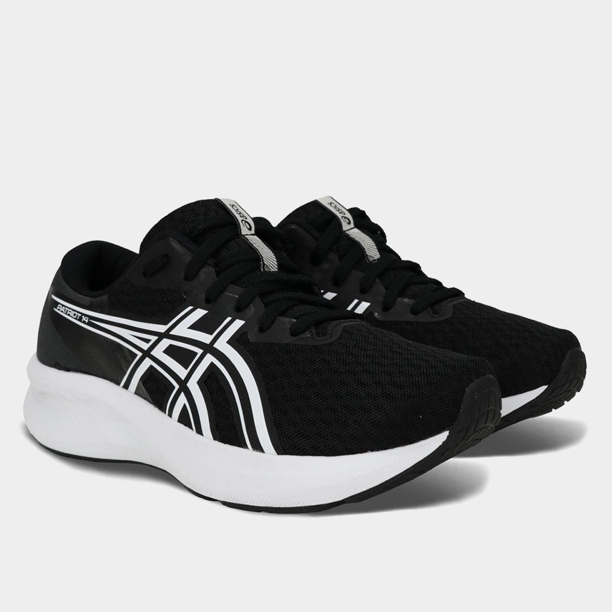 Miniatura Tênis Asics Patriot 14 Feminino Preto+Branco - 34
