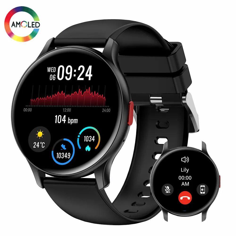 Miniatura Relógio Inteligente 1.43 Polegadas Amoled Senbono Max 11 Preto