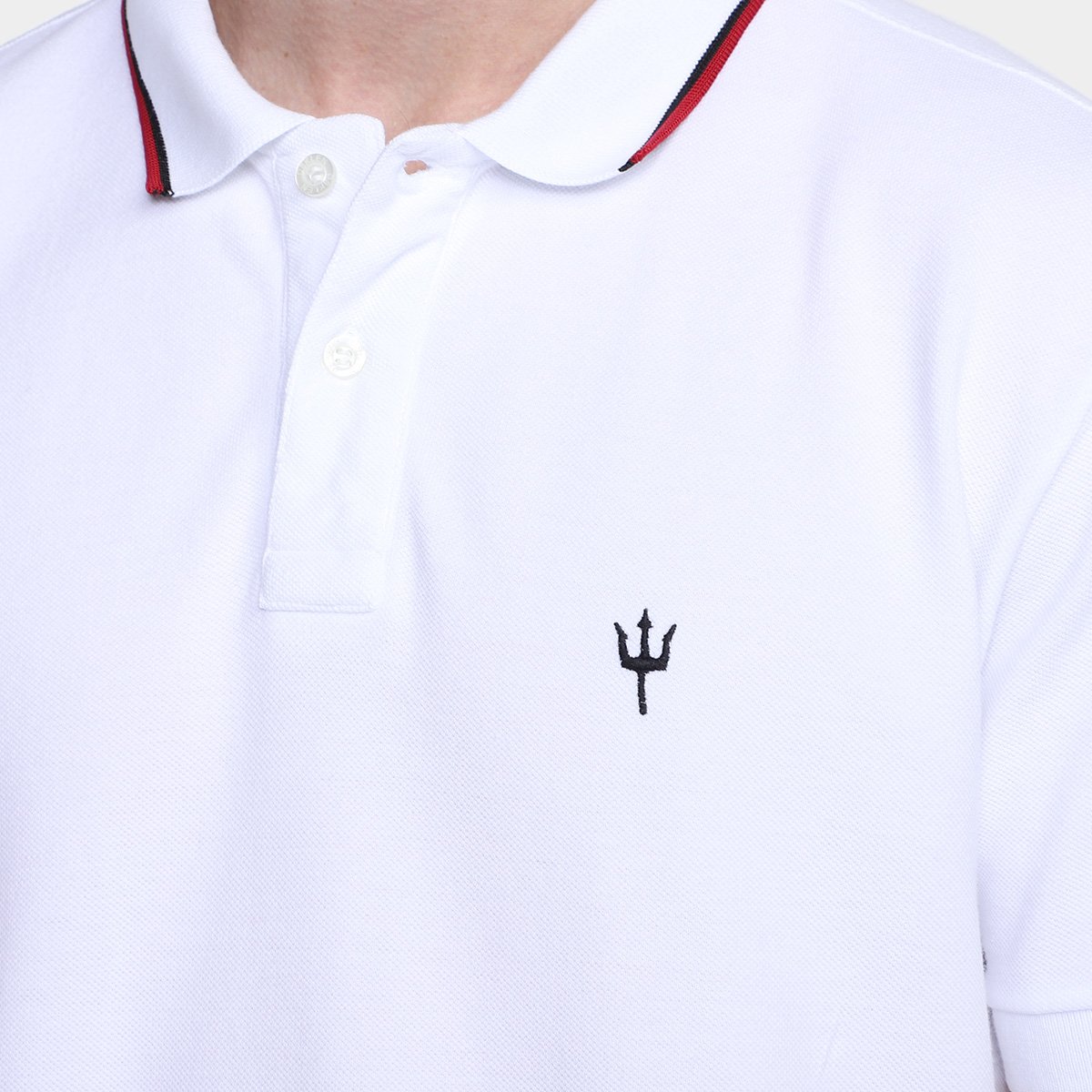 Miniatura Camisa Polo Osklen Piquet Tridente Masculina Branco - GG
