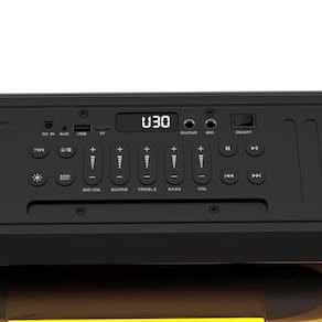 Miniatura Caixa de Som Amplificada Philco Ex Bass PCX6700 com Bluetooth, Entrada Guitarra e Microfone, Controle Remoto e Flash Light - 650W