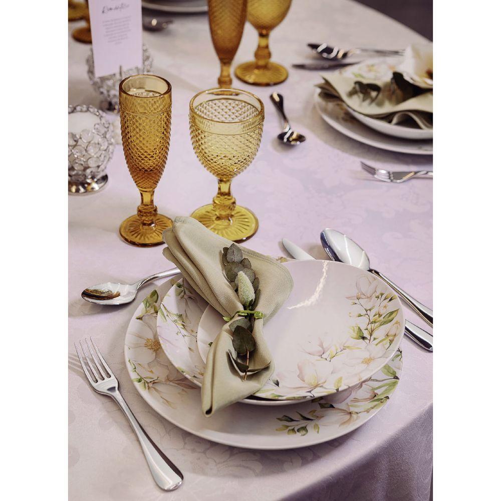 Miniatura Aparelho De Jantar Tramontina Magnólia Em Porcelana Decorada 30 Peças