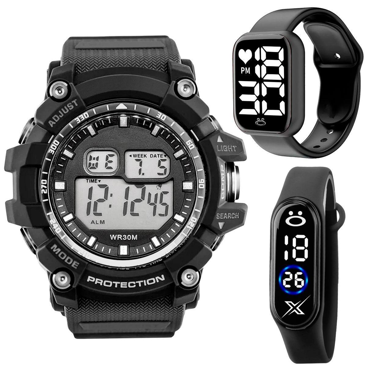 Relógio Masculino Digital Prova Dagua + Relogio Bracelete