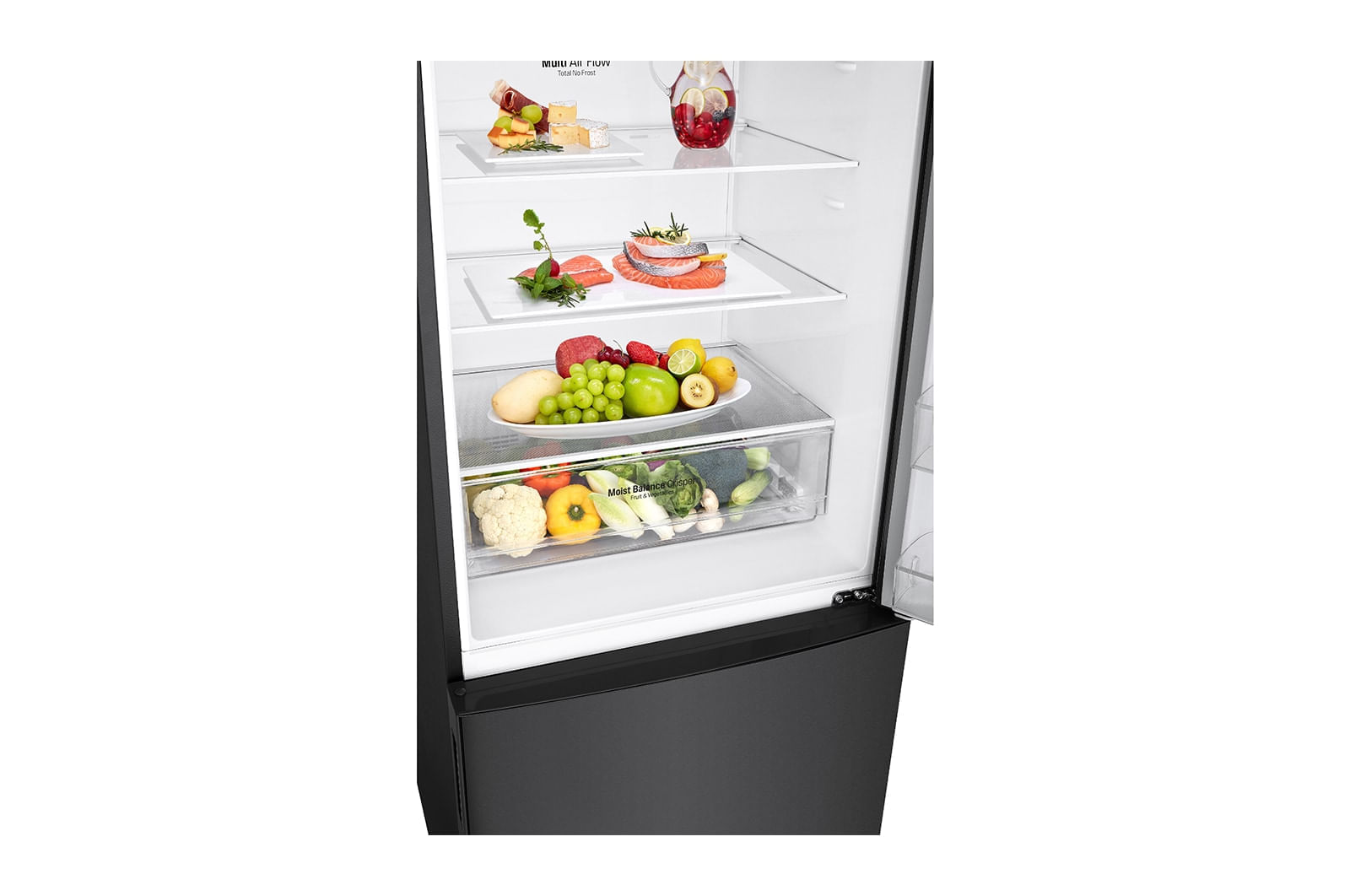 Geladeira Smart LG Frost Free Inverter 451L Inverse Cor Black Inox (GC-B569NQL)