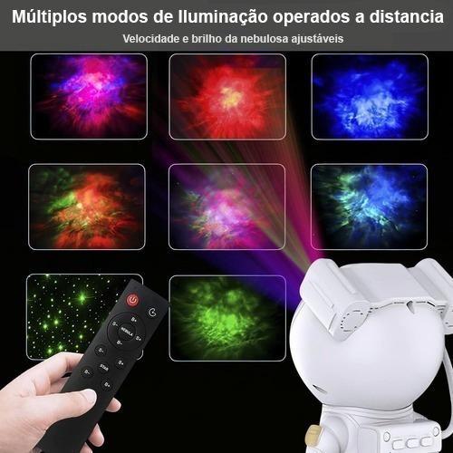 Miniatura Projetor De Luzes Estrelas Galáxia Astronauta Com Controle