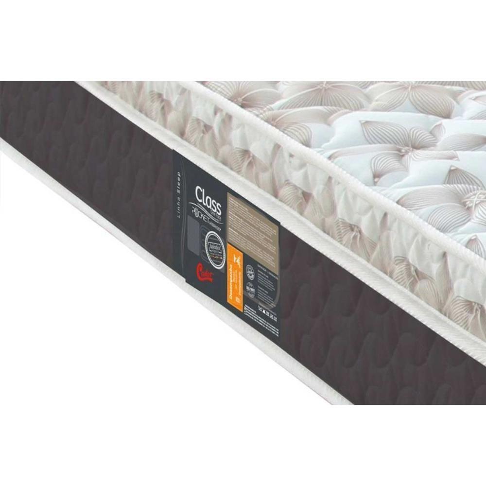 Miniatura Colchão King Molas Ensacadas Pocket Híbrido Class Euro Pillow (193x203x25) - Castor
