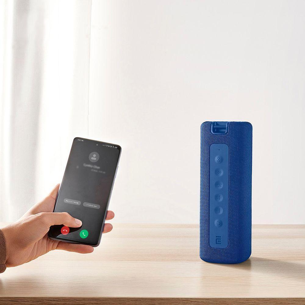 Caixa De Som Bluetooth Xiaomi 16w A Prova D'Água Azul