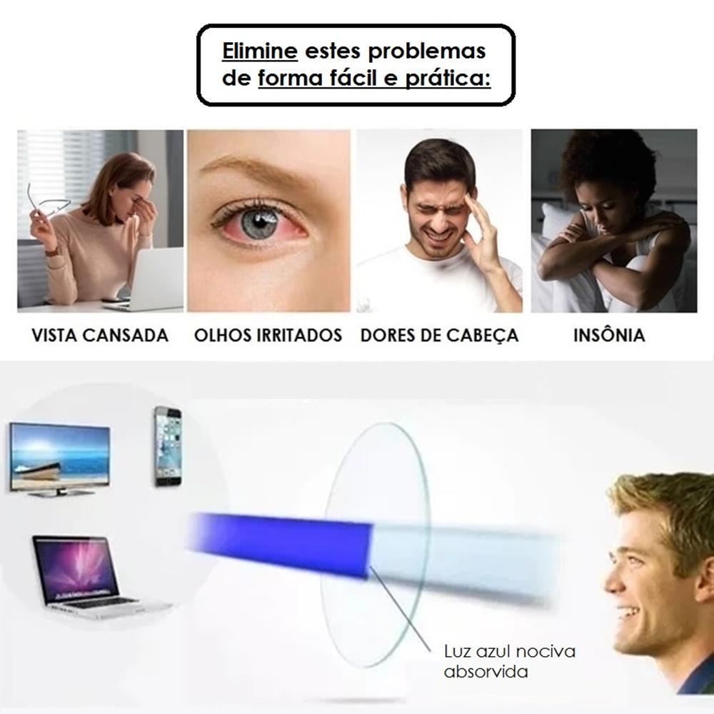 Miniatura Óculos Anti Luz Azul Blue Descanso Gamer Qualidade Superior