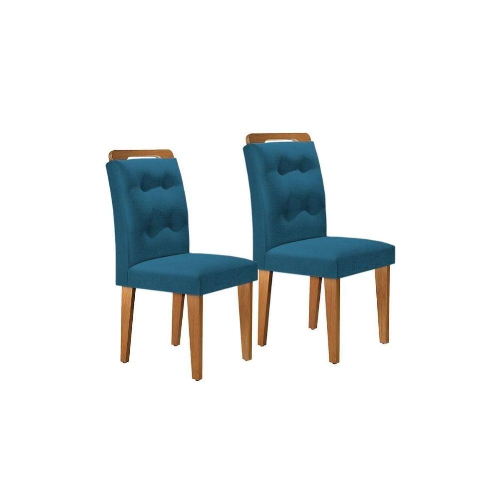 Miniatura Kit 2 Cadeiras Imbuia Linho Bouclê Caramelo