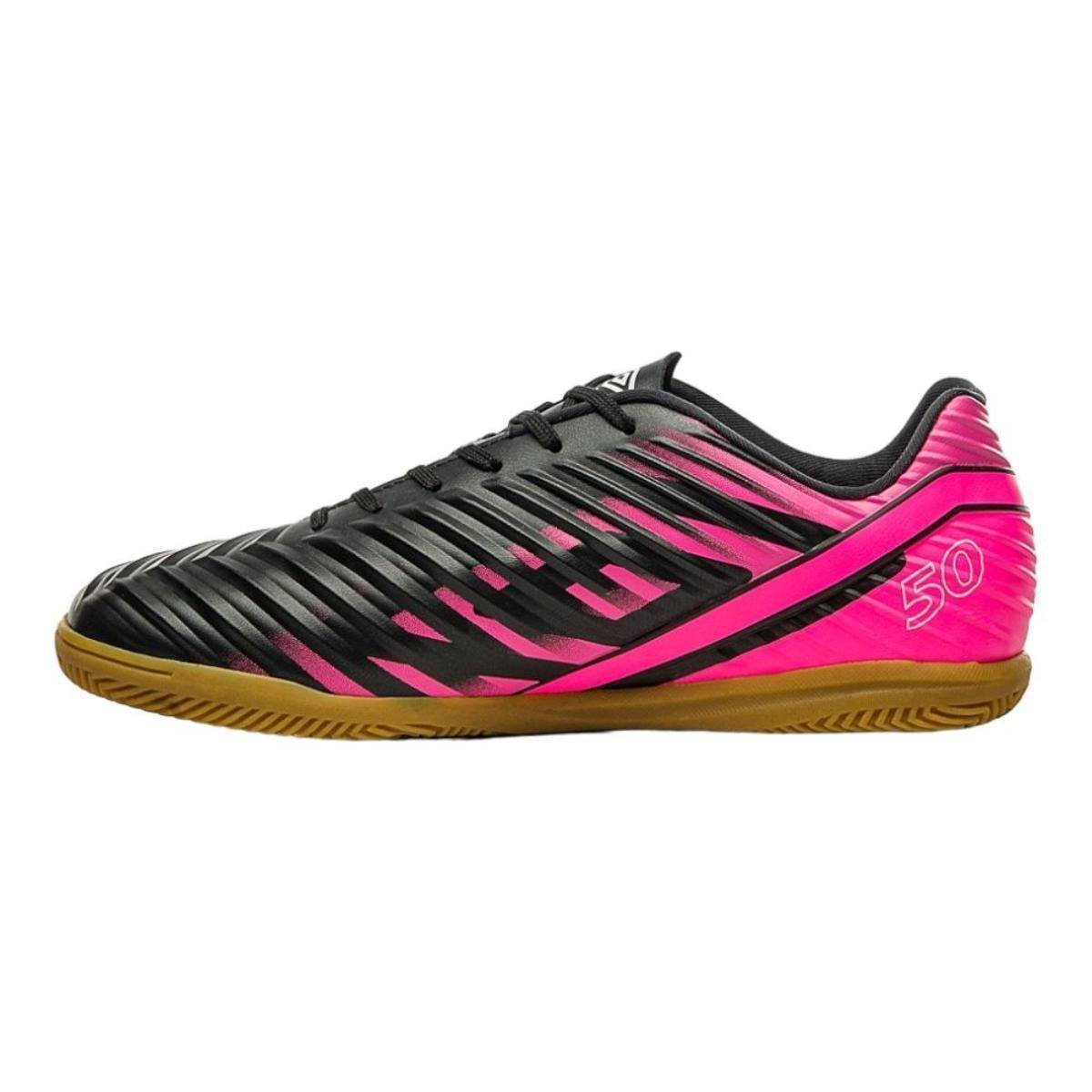 Miniatura Chuteira Futsal Umbro Fifty V Unissex Preto+Rosa - 40