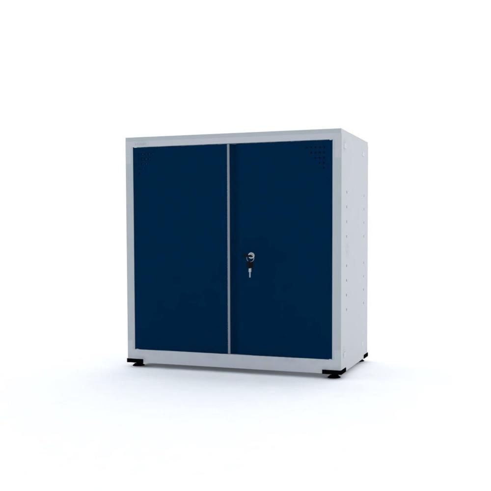 Miniatura Armário de Aço 2 Portas AP406SL Pandin Móveis Cinza/Azul Del Rey