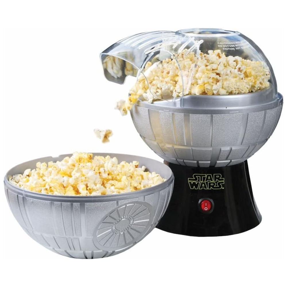 Miniatura Pipoqueira Elétrica com Tema Star Wars Death Star e Tigela Removível, 110V, Uncanny Brands, Cinza 110v
