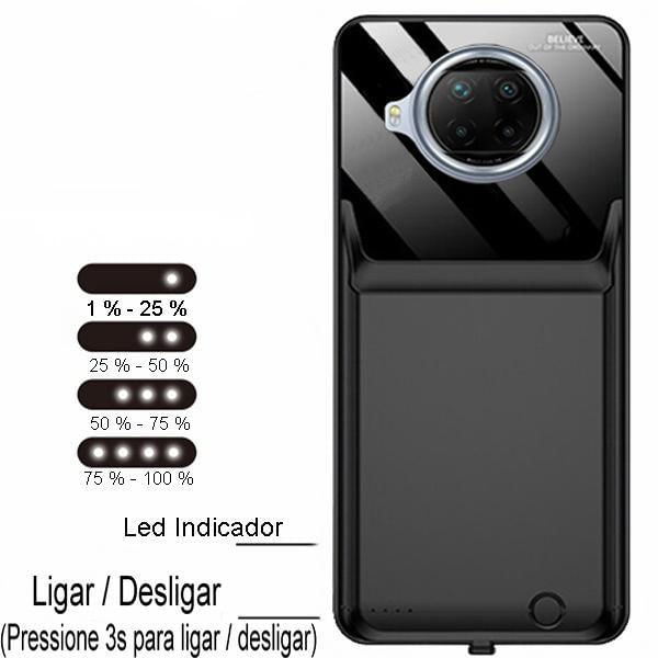 Miniatura Capa Case Xiaomi Redmi Note 9 Bateria Power Recarregável