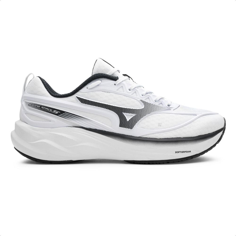 Miniatura Tênis Mizuno Space 5 Masculino Branco / Preto - 47
