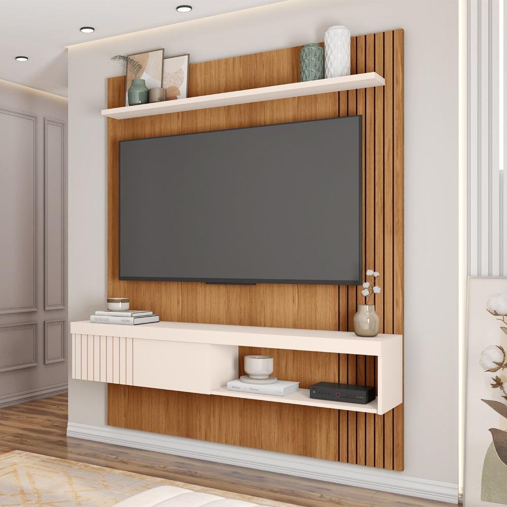Painel para Tv até 55 Polegadas Safira Freijó/Off White