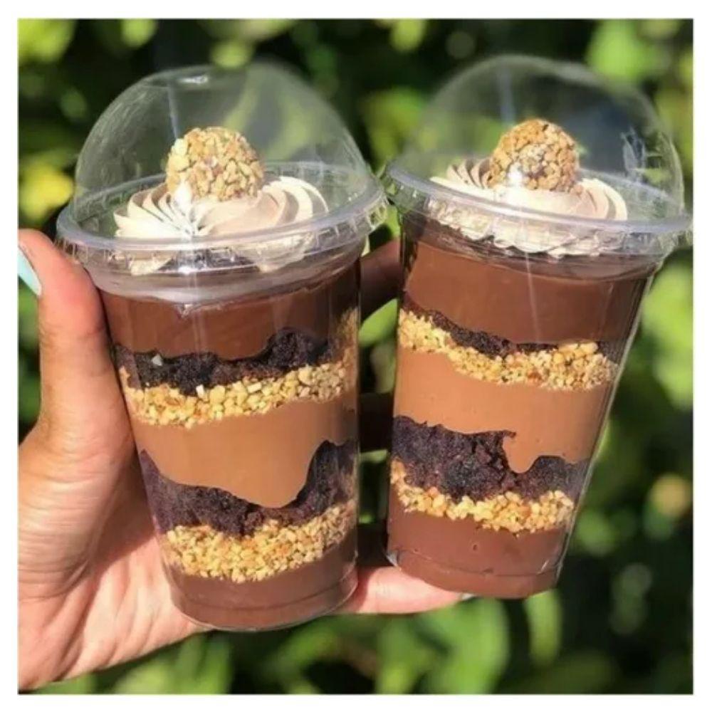 Miniatura Copo Bolo Doce Descartavel Transparente 330 Ml Lembrancinha