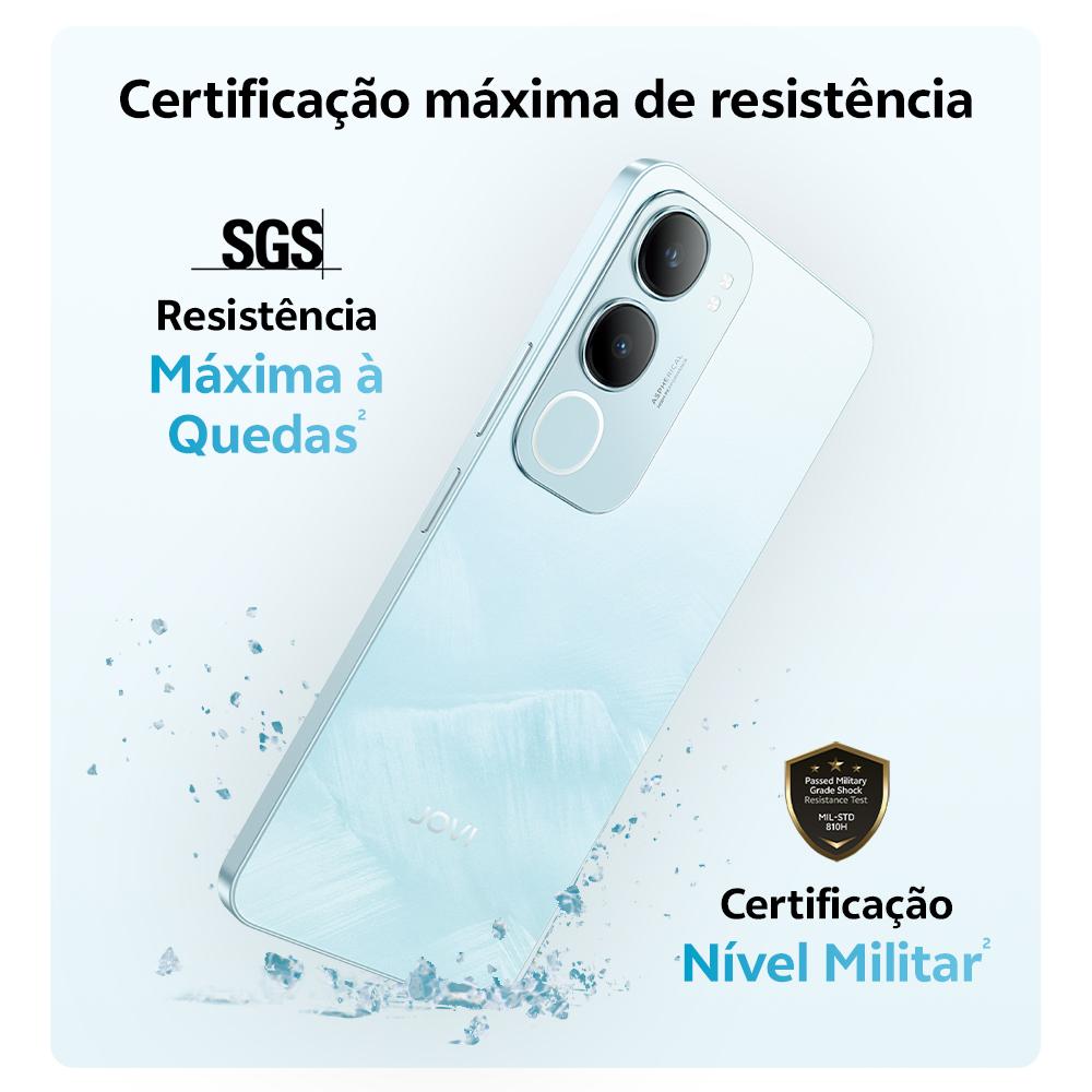 Smartphone Jovi Y19s 256gb, 4+4gb Ram Turbo, Câmera 50mp, Bateria 5500mah, Carregamento 15w, Tela 90hz Azul