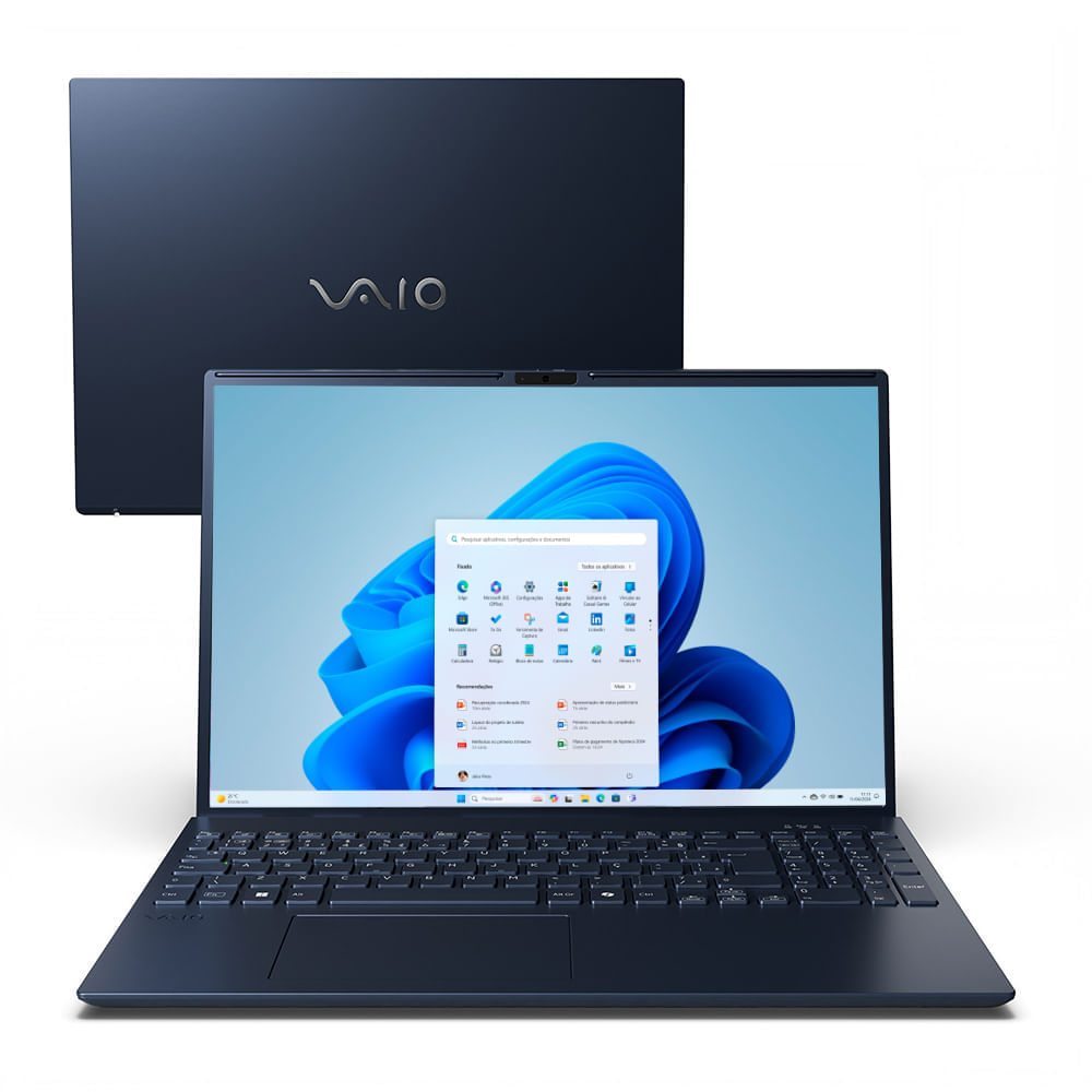 Miniatura Notebook VAIO FE16 Intel® Core™ i5-1334U Windows 11 Home 16GB RAM 512GB SSD 16" IPS WUXGA Antirreflexo - Cinza Grafite
