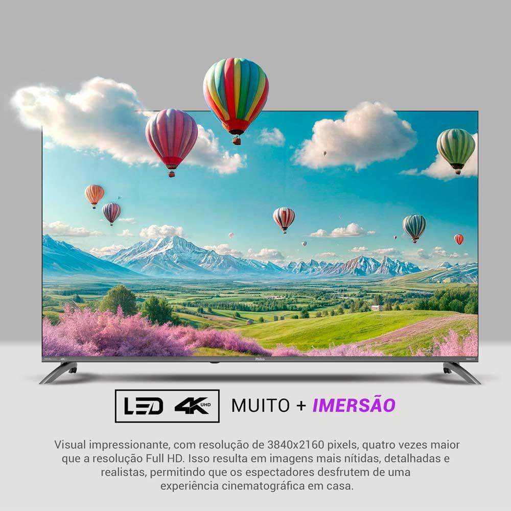 Smart Tv Led 55" P55CRA UHD Borda Ultrafina Philco Preto