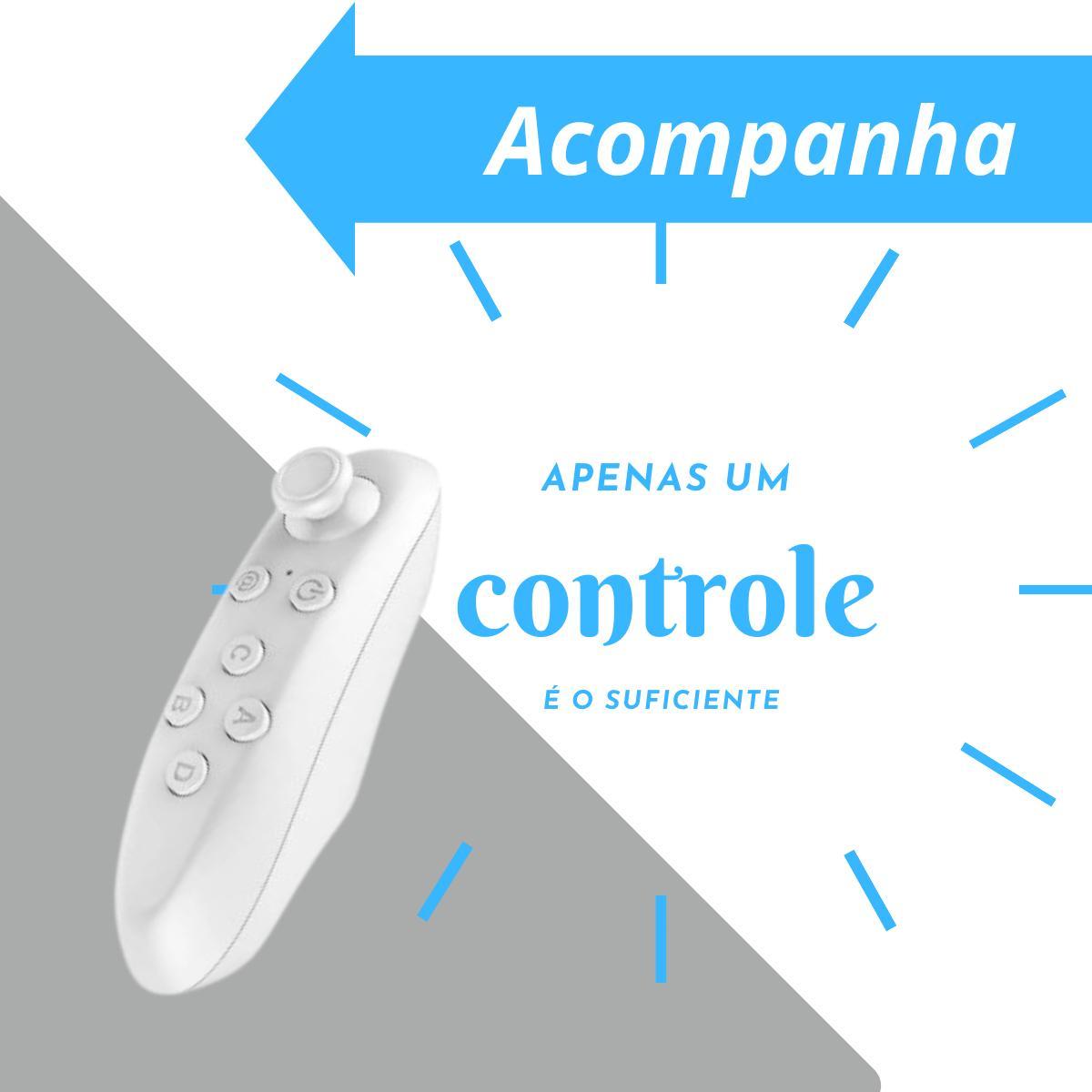 Miniatura Óculos Metaverso Vr Box Realidade Virtual Controle Bluetooth