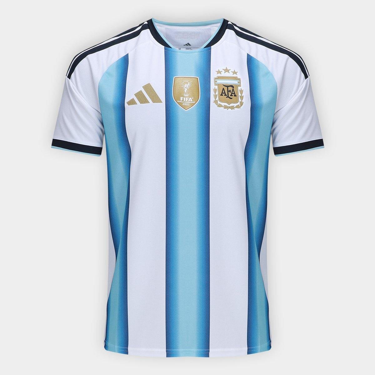 Miniatura Camisa Seleção Argentina Home Torcedor 2026 s/n Adidas Masculina Branco - EGG