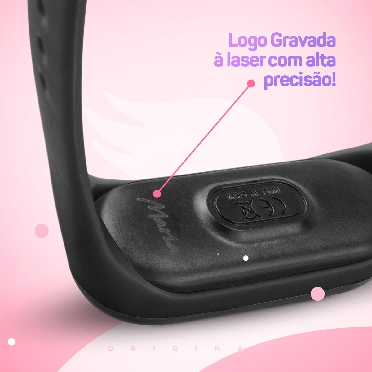 Miniatura Relógio Feminino Digital Led Silicone Bracelete Orizom Maria