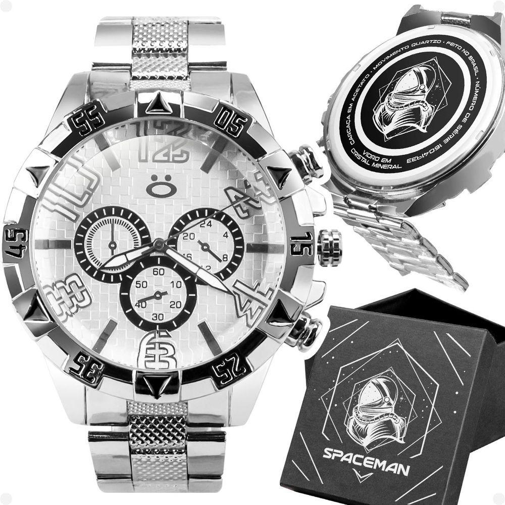Miniatura Relogio Masculino Prata Prova Dagua Aço Inoxidavel Pesado Analogico Robusto Qualidade Premium Social