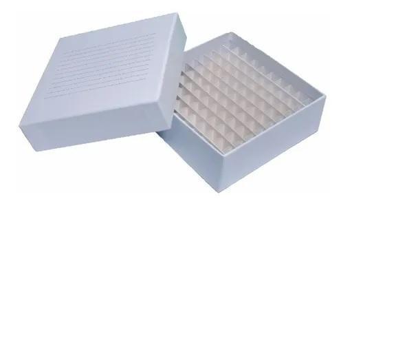 Miniatura Caixa Fibra De Papelão Com 100 Furos Tubos 1,5-2Ml Hz104