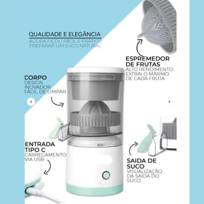 Espremedor De Frutas Elétrico Portátil Suco Limão Laranja