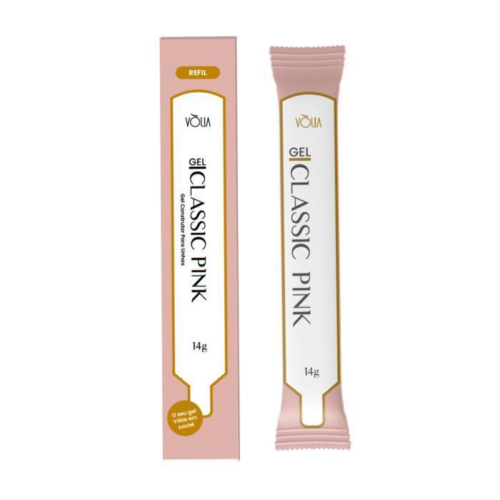 Miniatura Gel Base Pink 12G + Gel Classic Pink 14G + 2 Potes Volia