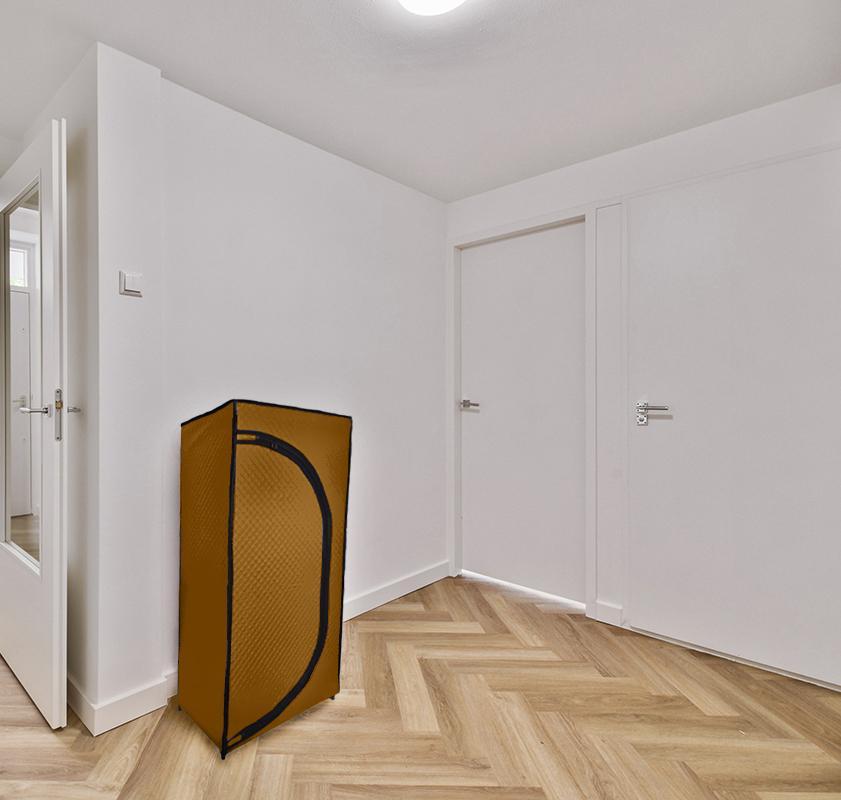 Miniatura Sapateira Organizadora Fechada Ziper Madeira Para Quarto Beg