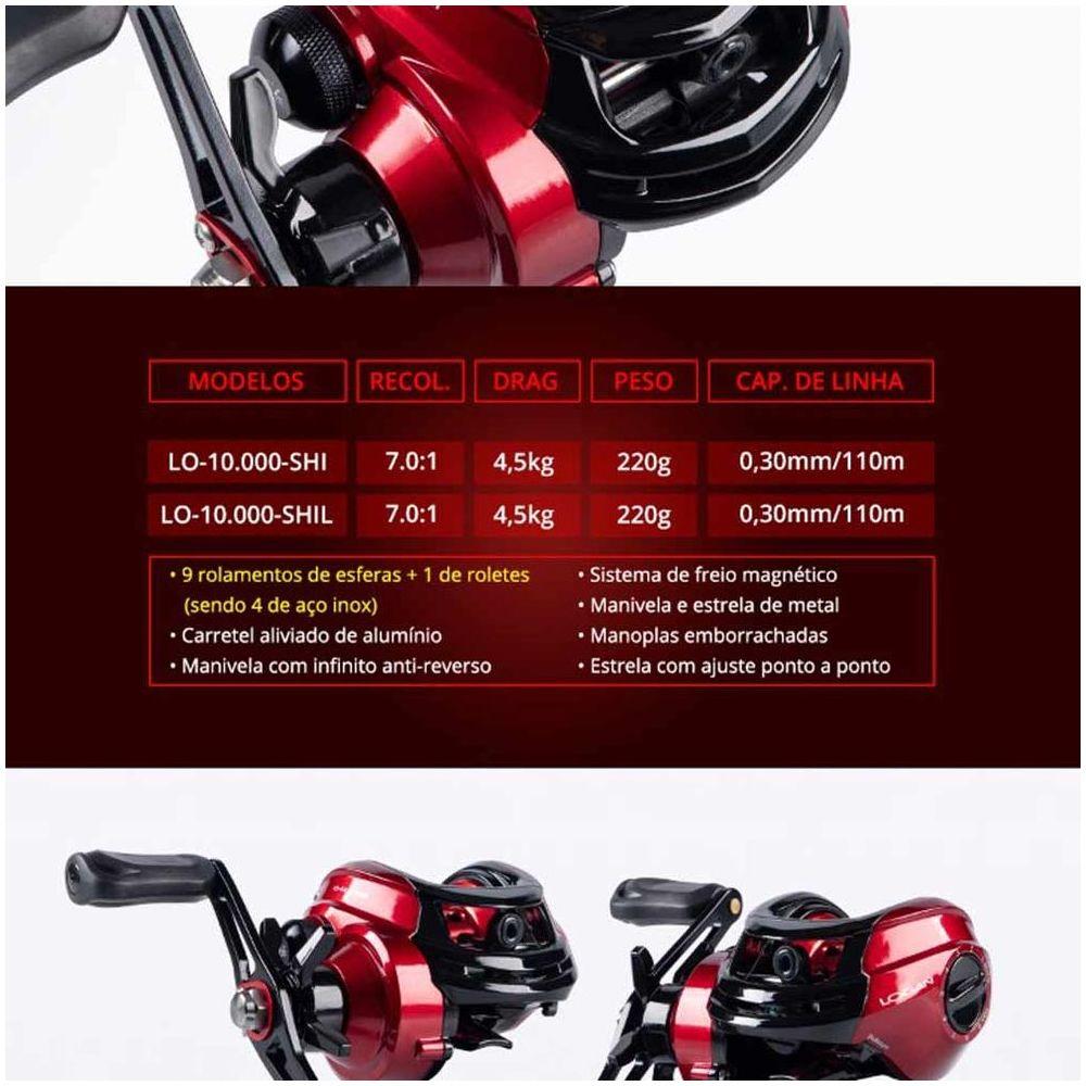 Carretilha Para Pesca Maruri Logan 10 Rolamentos - Direita