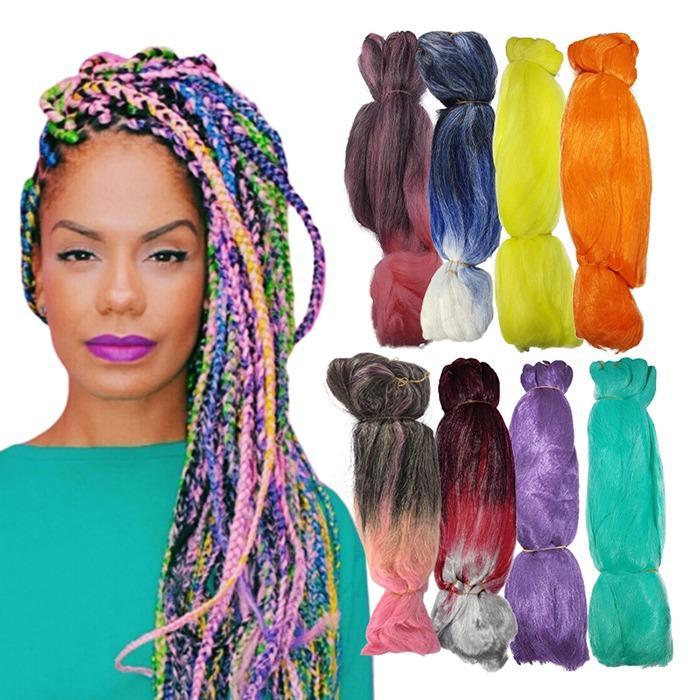 Miniatura Cabelo Super Jumbão Braid 330Gr Colorido