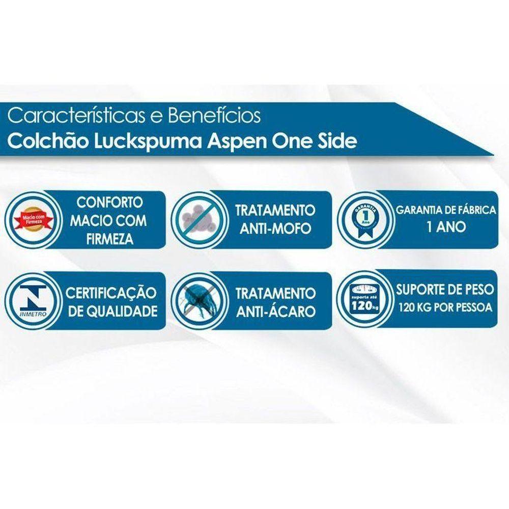 Miniatura Cama Box Baú Queen: Colchão Molas Ensacadas Aspen One Side + Base White(158X198)