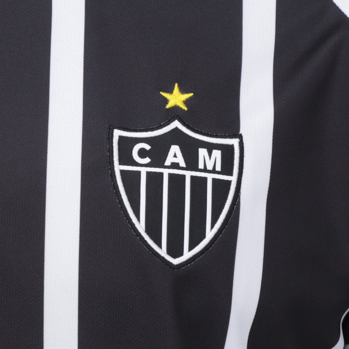 Miniatura Camisa Atlético Mineiro Lotus Stripped Masculina Preto+Branco - EGG